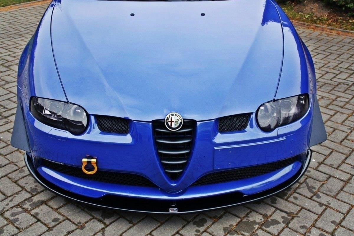 Street+ Spoilerlippe Front Ansatz passend für Alfa Romeo 147 GTA schwarz Hochglanz