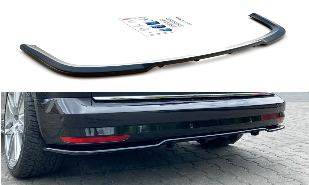 Street+ Mittlerer Diffusor RACE Heck Ansatz passend für VW Caddy Mk. 4 schwarz Hochglanz