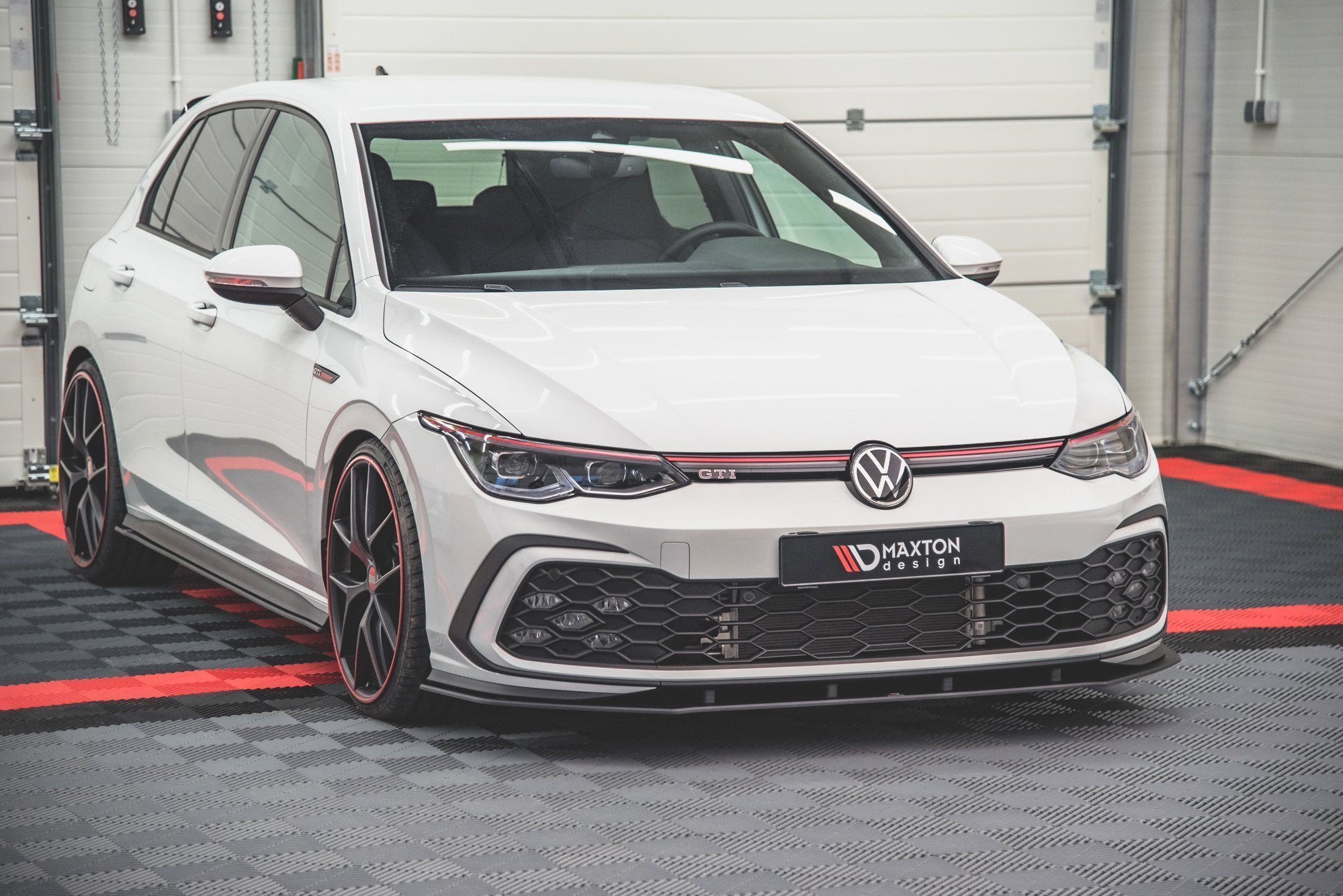 Street Pro Spoilerlippe Front Ansatz passend für VW Golf 8 GTI rot
