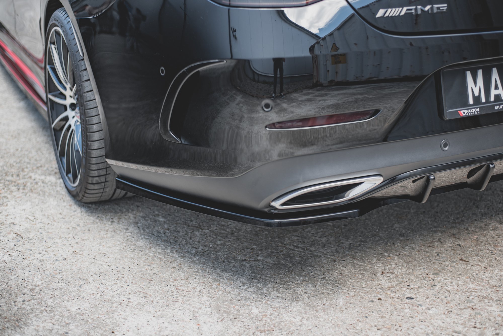 Heckansatz Mercedes-Benz CLS AMG-Line C257 schwarz Hochglanz
