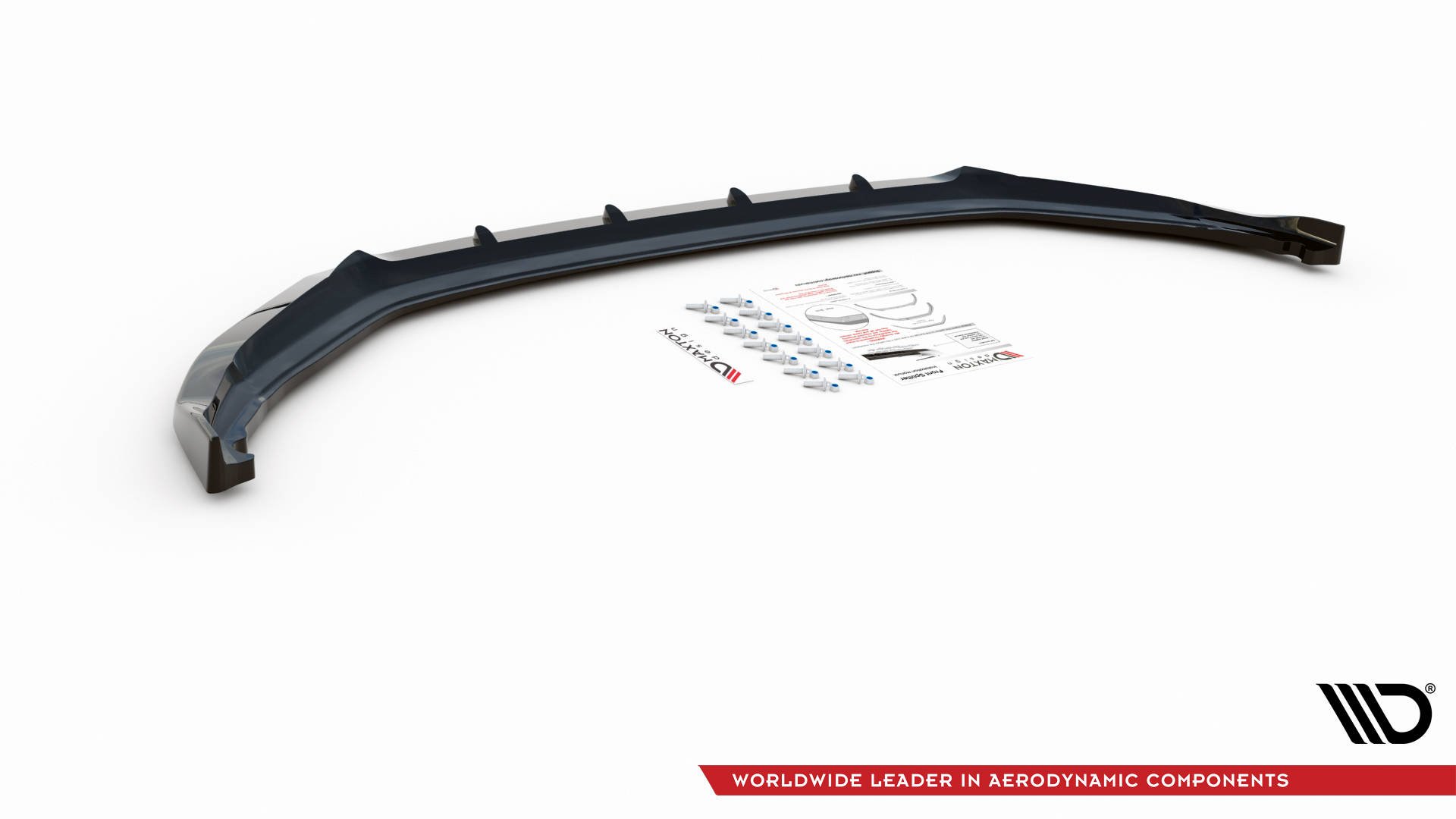 Street+ Spoilerlippe Front Ansatz V.2 passend für Skoda Kamiq Mk1 schwarz Hochglanz
