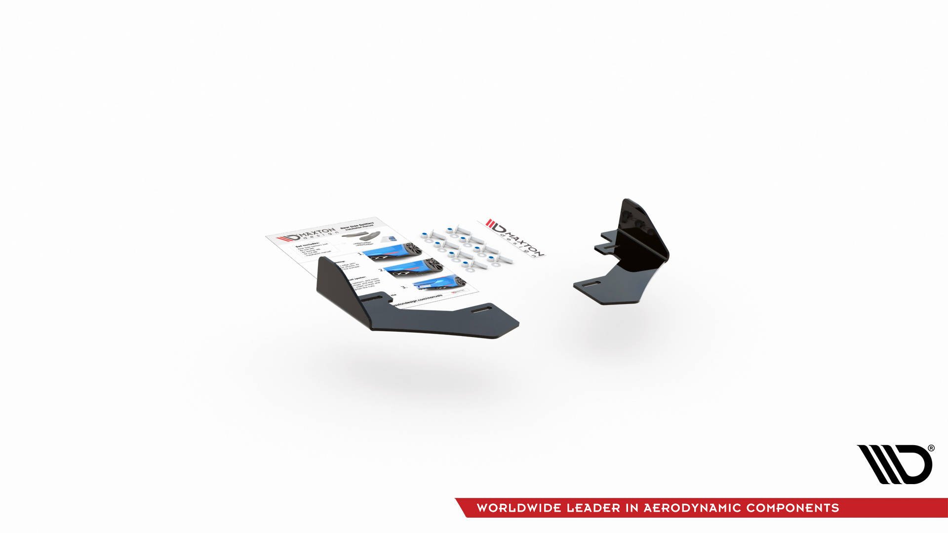 Hintere Seiten Flaps passend für VW Polo GTI Mk6 schwarz Hochglanz
