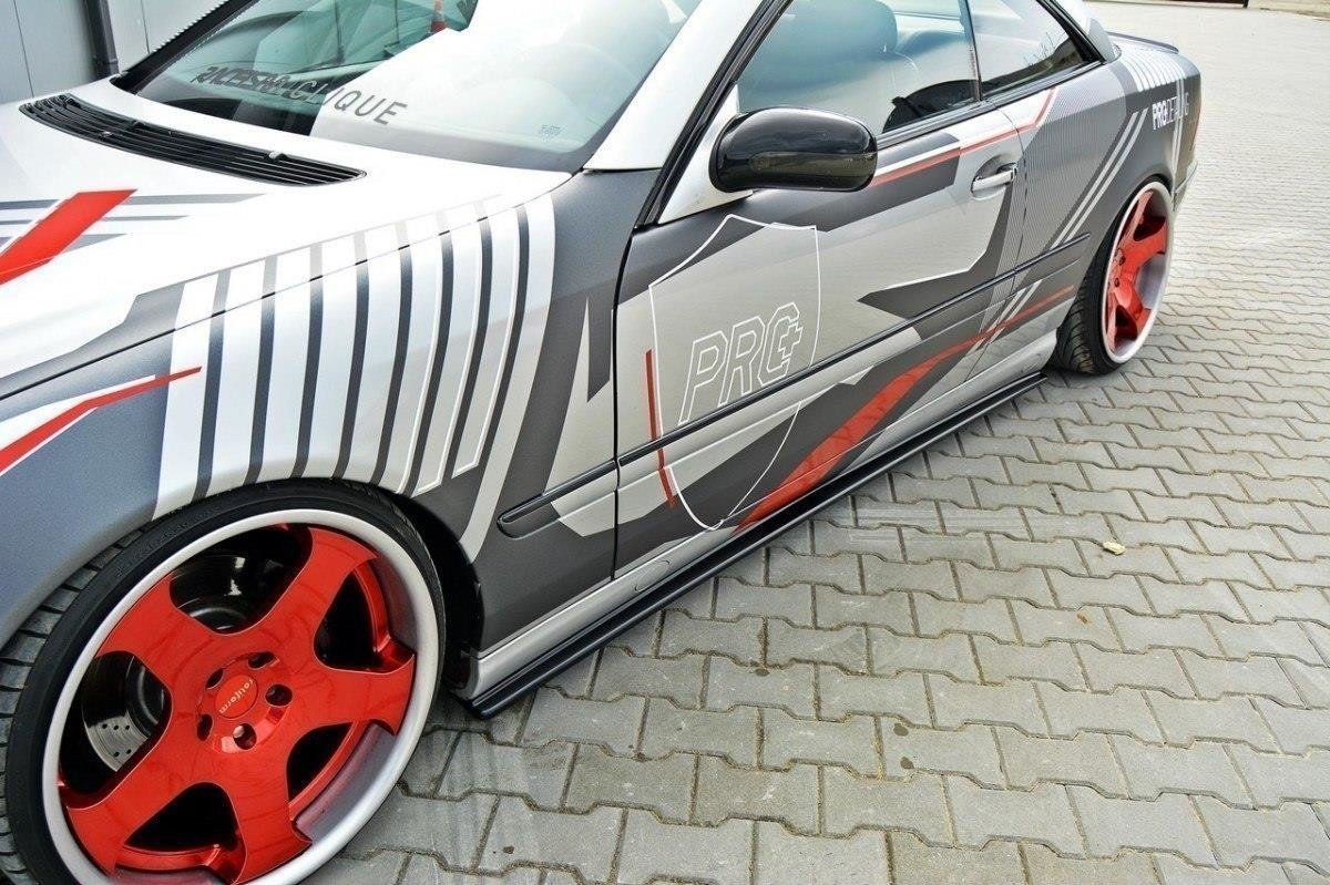 Street+ Seitenschweller Leisten passend für Mercedes CL C215 schwarz Hochglanz