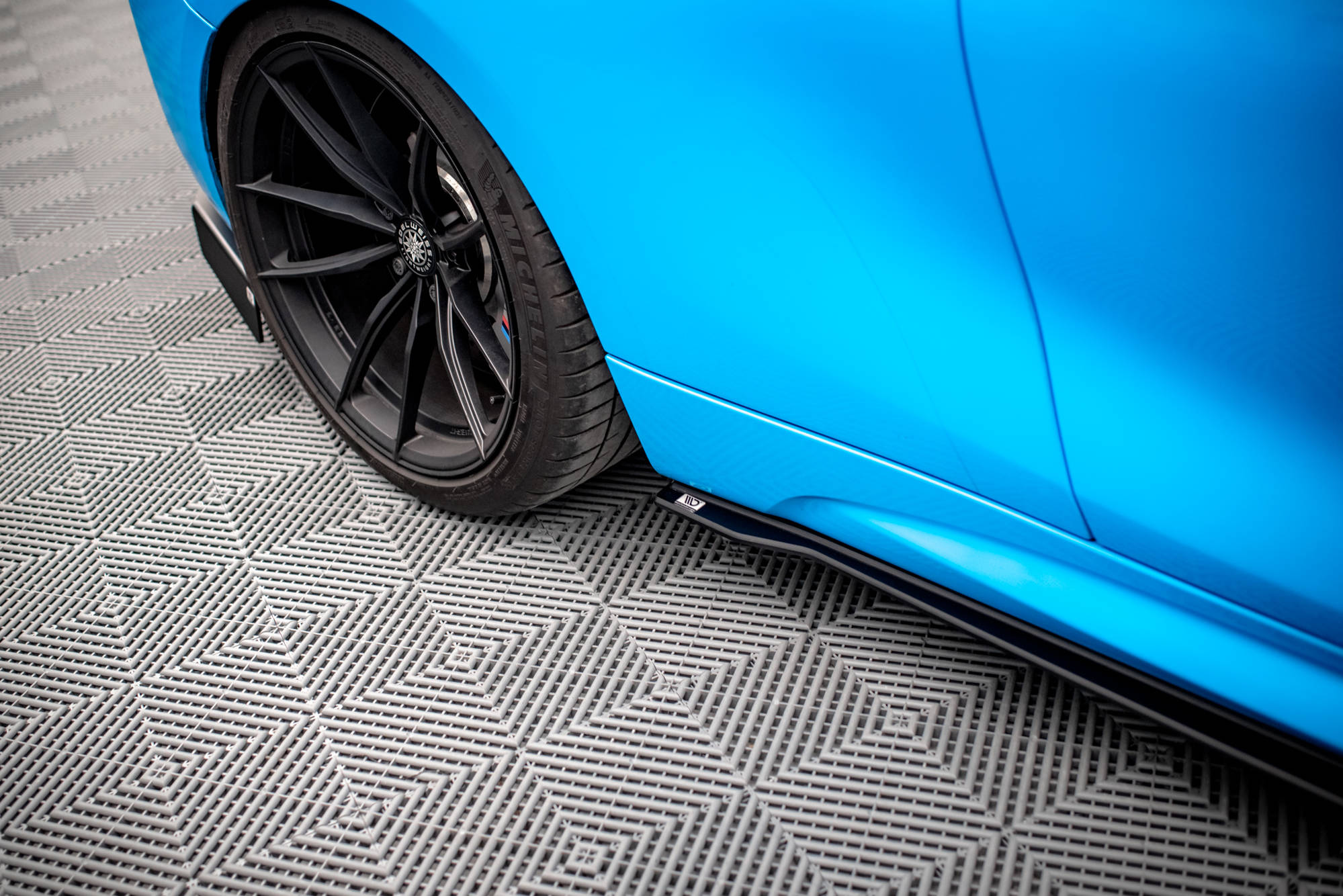 Street Pro Seitenschweller Leisten passend für BMW M2 F87 rot