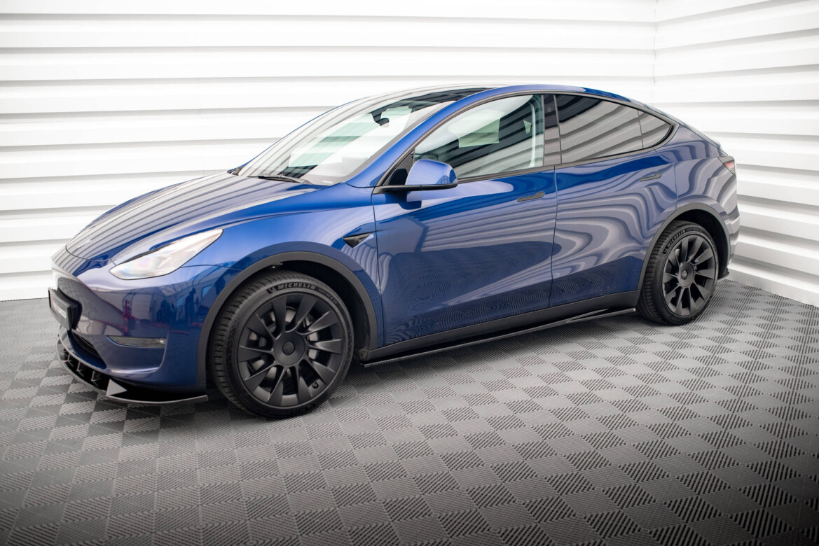 Seitenschweller Ansatz V.1 passend für Tesla Model Y schwarz Hochglanz