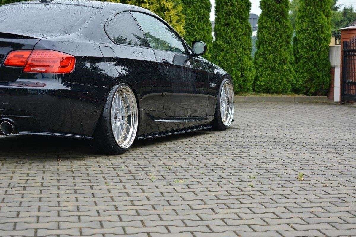 Seitenschweller Ansatz für BMW 3er E92 M Paket FACELIFT schwarz Hochglanz