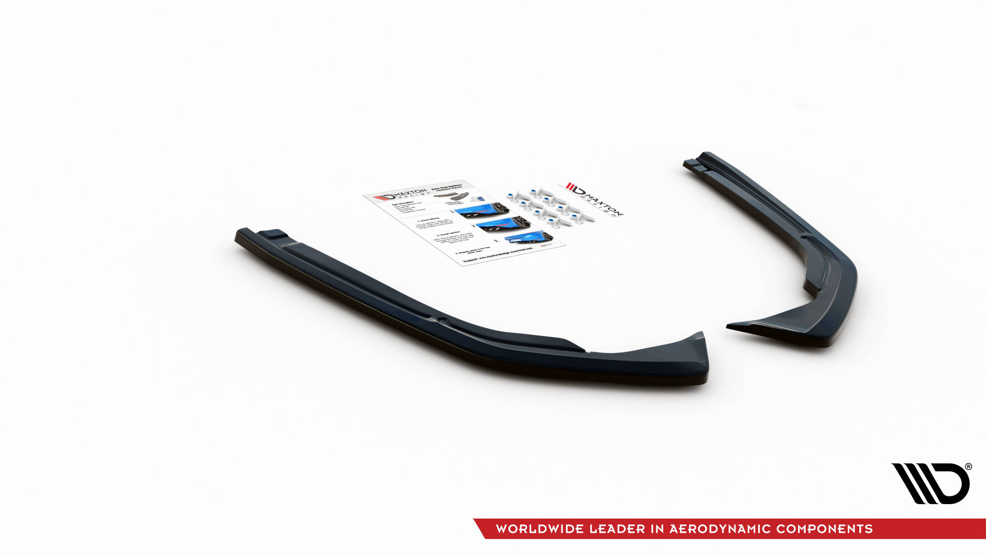 Street+ Heck Ansatz Flaps passend für VW Arteon R-Line Limousine / Shooting Brake Mk1 FL schwarz Hochglanz