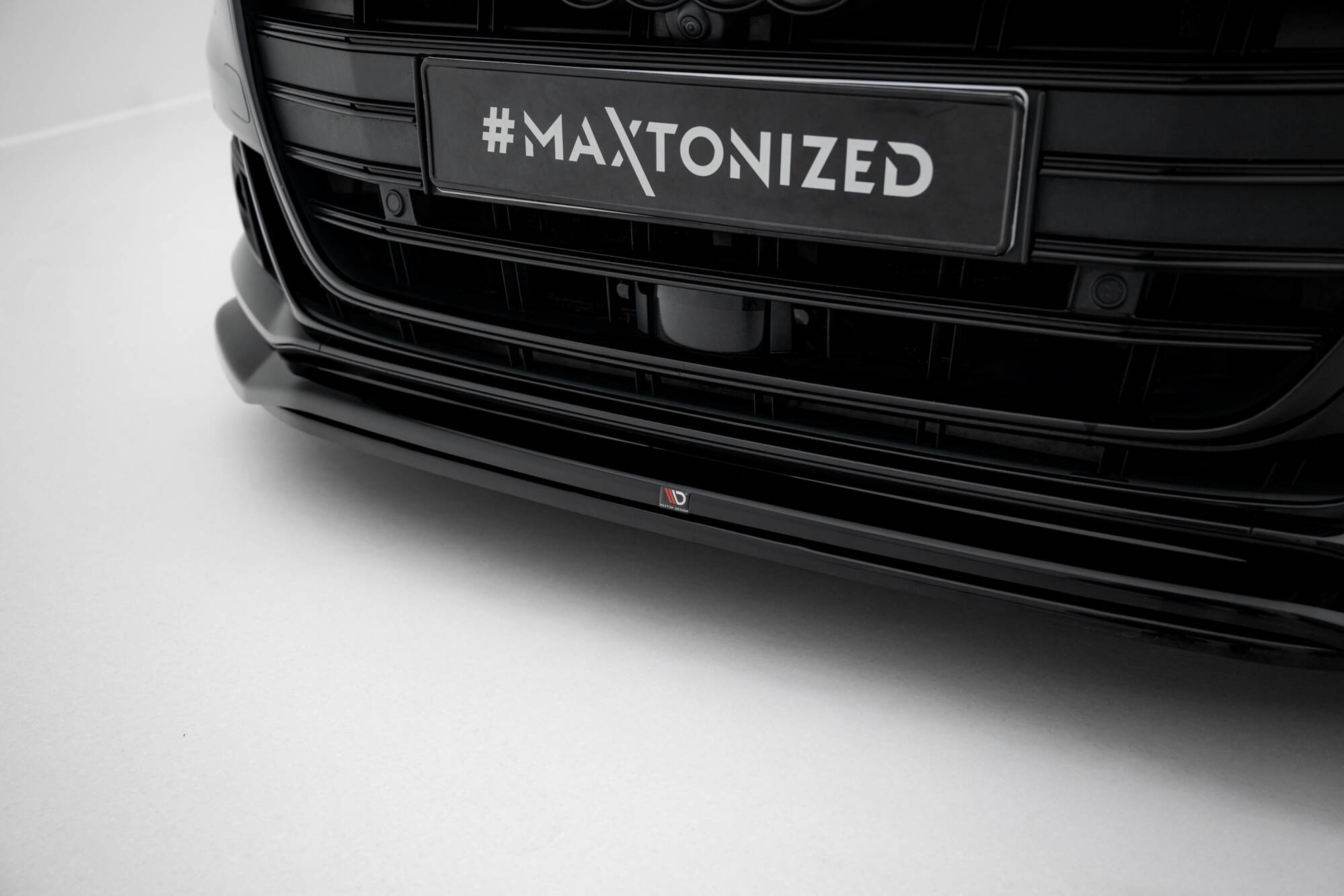 Street+ Spoilerlippe Front Ansatz V.1 passend für Audi S8 / A8 S-Line D5 schwarz Hochglanz