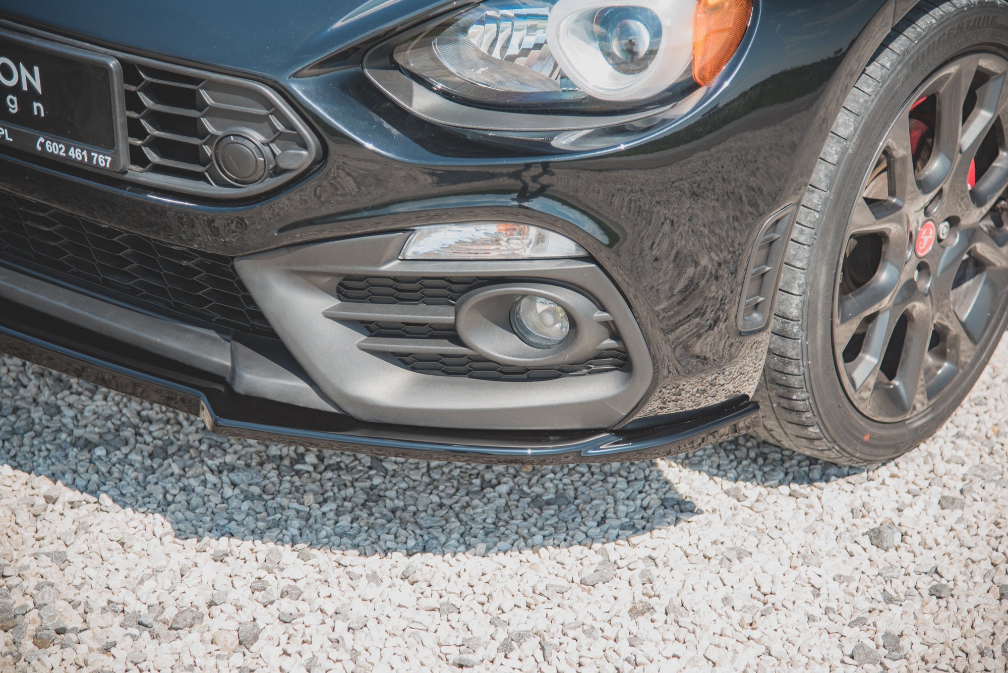 Frontlippe passend für ABARTH 124 Spider schwarz Hochglanz