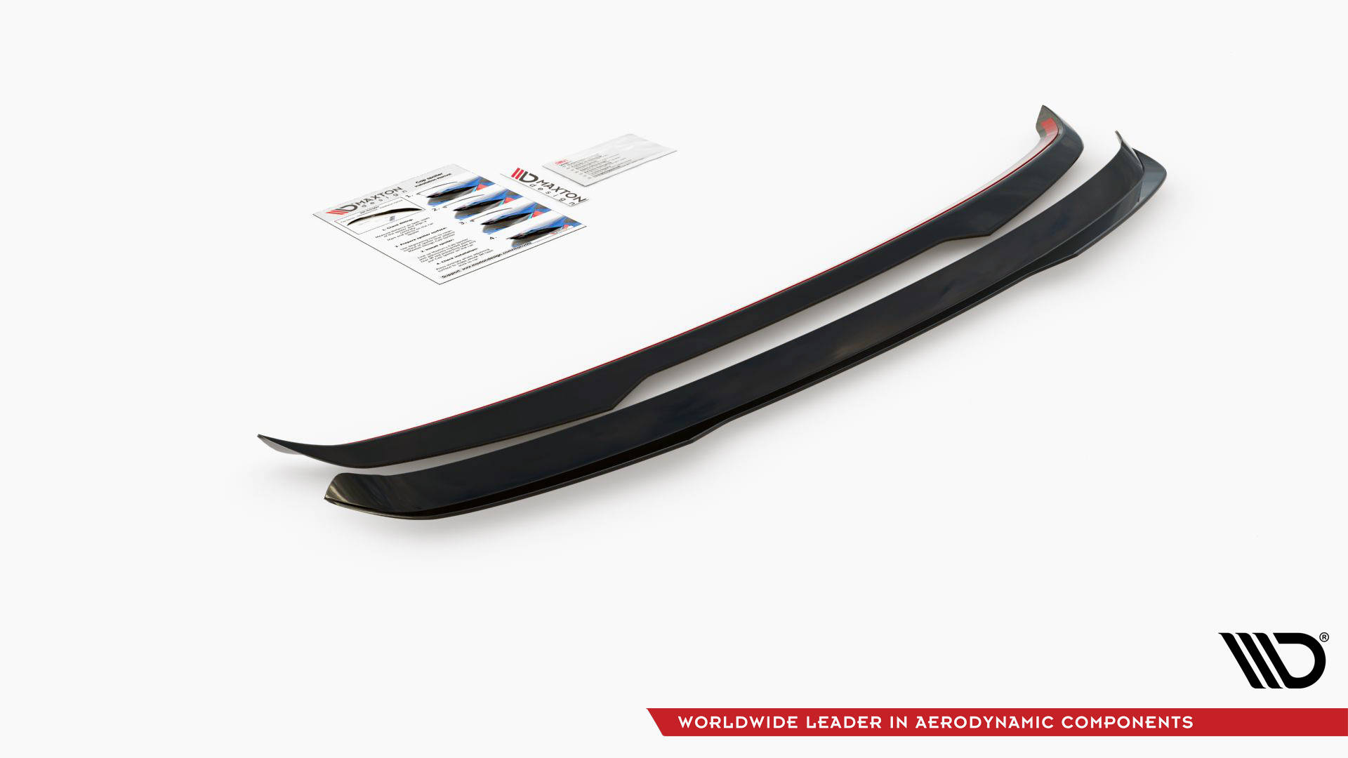 Heck Spoiler Aufsatz Abrisskante passend für Volvo V60 R-Design Mk2 schwarz Hochglanz