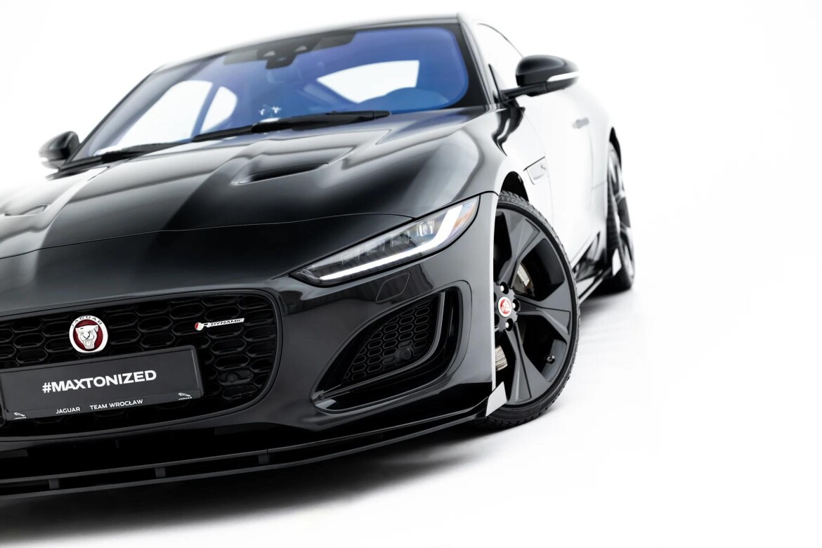 Frontlippe + Flaps passend für Jaguar F-Type X152 Facelift 2 schwarz Hochglanz