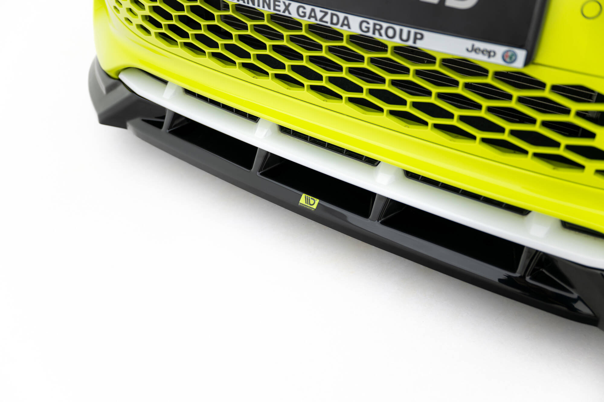 Frontlippe passend für ABARTH 500e schwarz Hochglanz