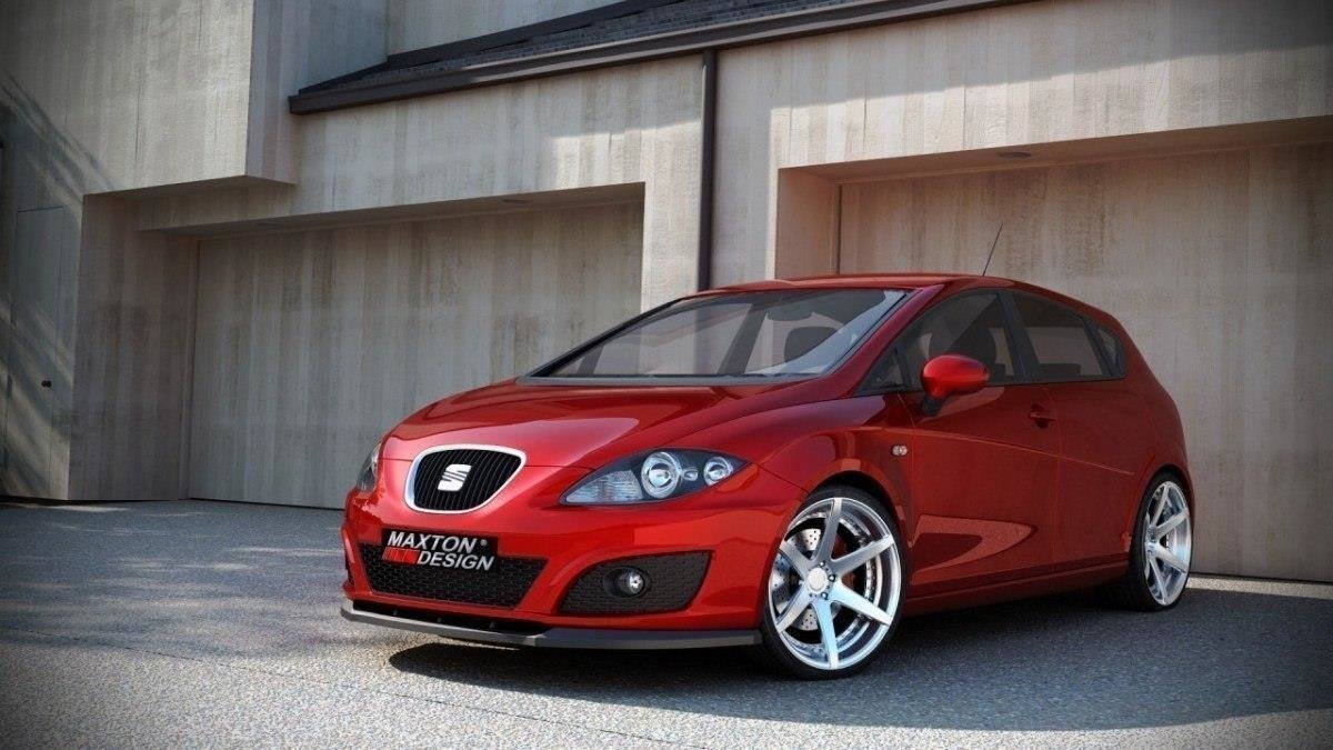 Street+ Spoilerlippe Front Ansatz passend für Seat Leon MK2 FL schwarz Hochglanz