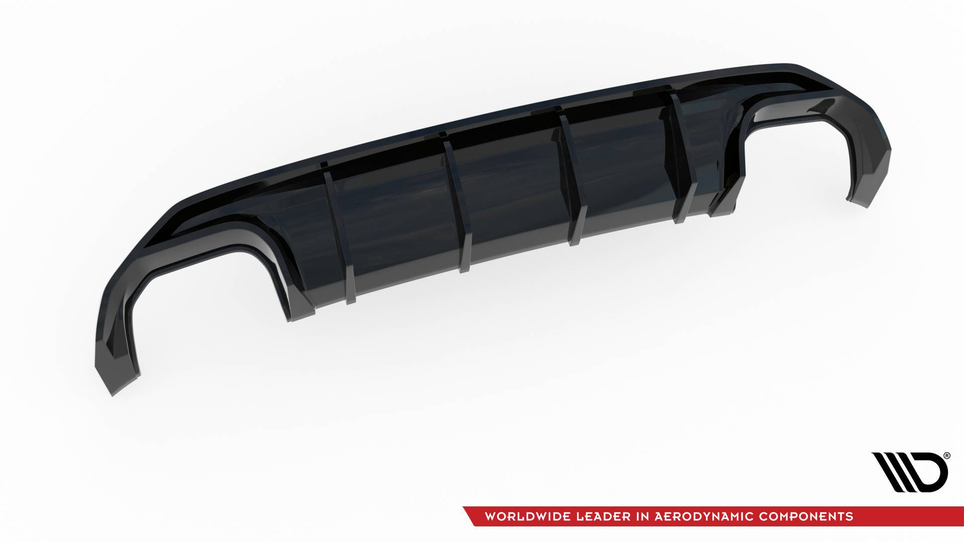 Street+ Heck Ansatz Diffusor passend für Audi S3 Sportback 8Y schwarz Hochglanz