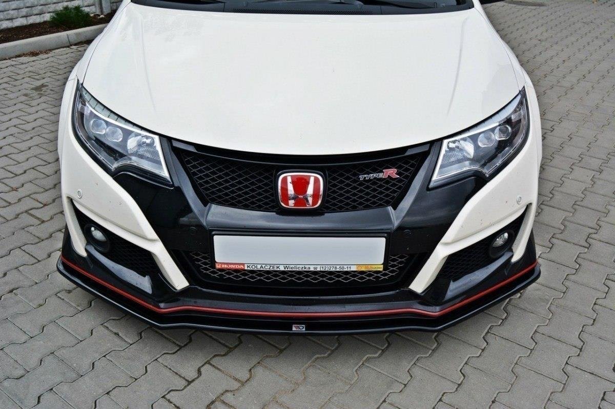 Street+ Spoilerlippe Front Ansatz V.1 passend für Honda Civic IX TYPE R schwarz Hochglanz