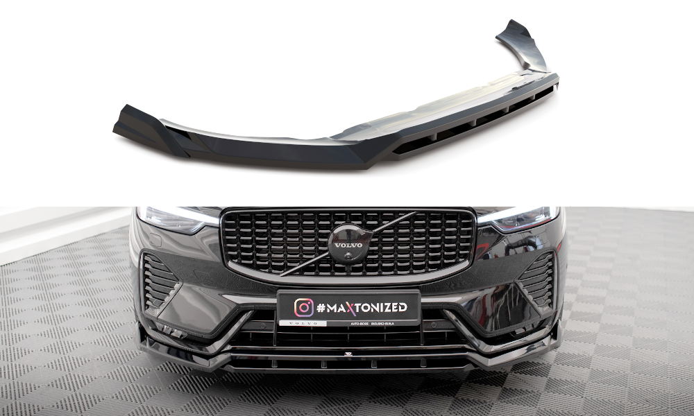 Street+ Spoilerlippe Front Ansatz passend für Volvo XC60 R-Design Mk2 FL schwarz Hochglanz