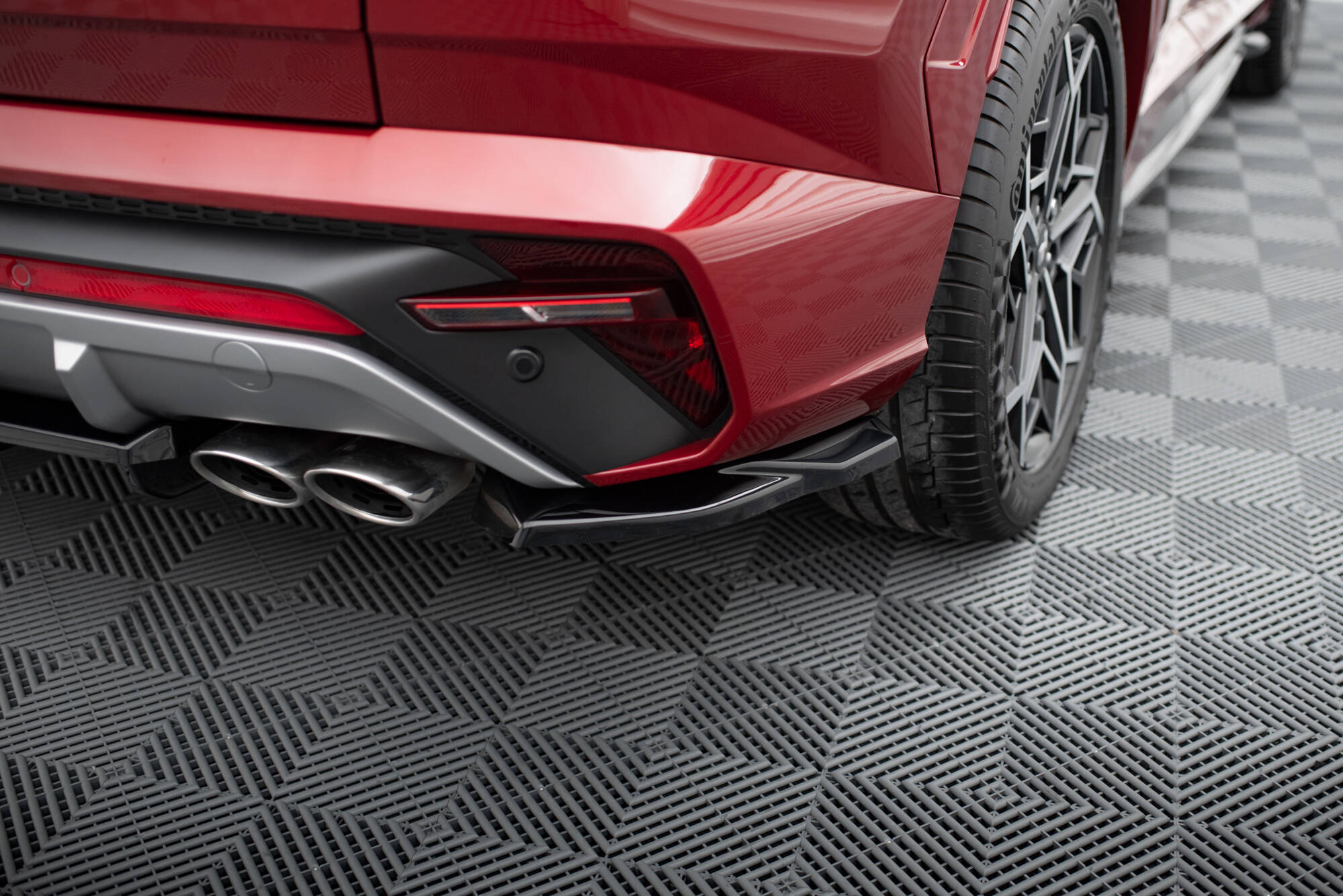 Street+ Mittlerer Diffusor RACE Heck Ansatz passend für Hyundai Tucson N-Line Mk4 schwarz Hochglanz