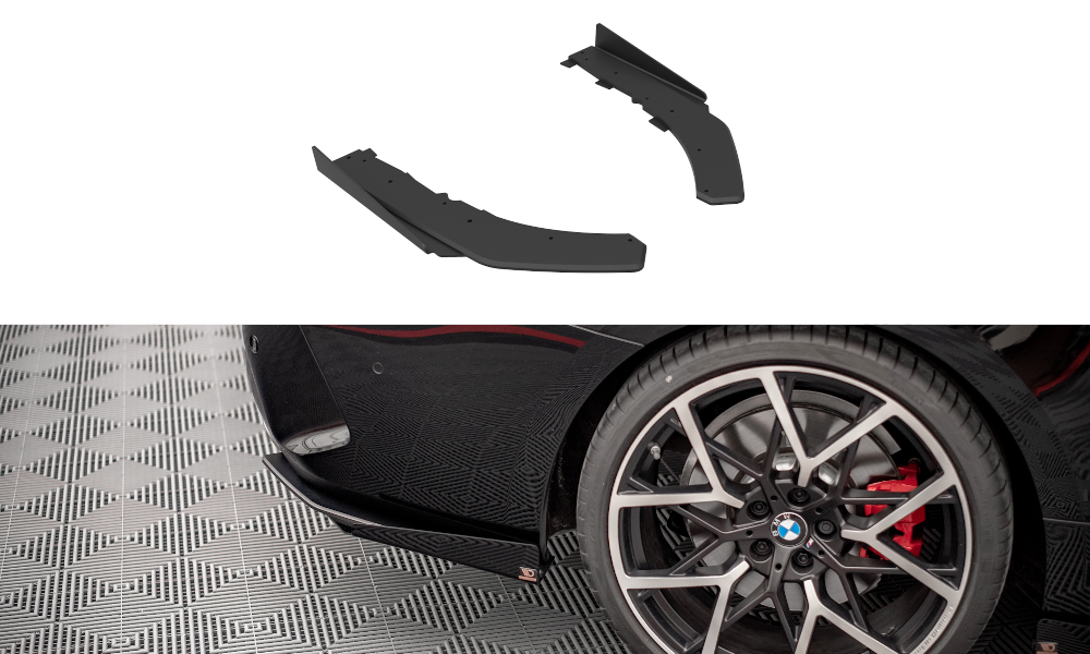 Street Pro Heck Ansatz Flaps passend für BMW 4er M-Paket G22 / G23 / G22 FL / G23 FL schwarz Hochglanz