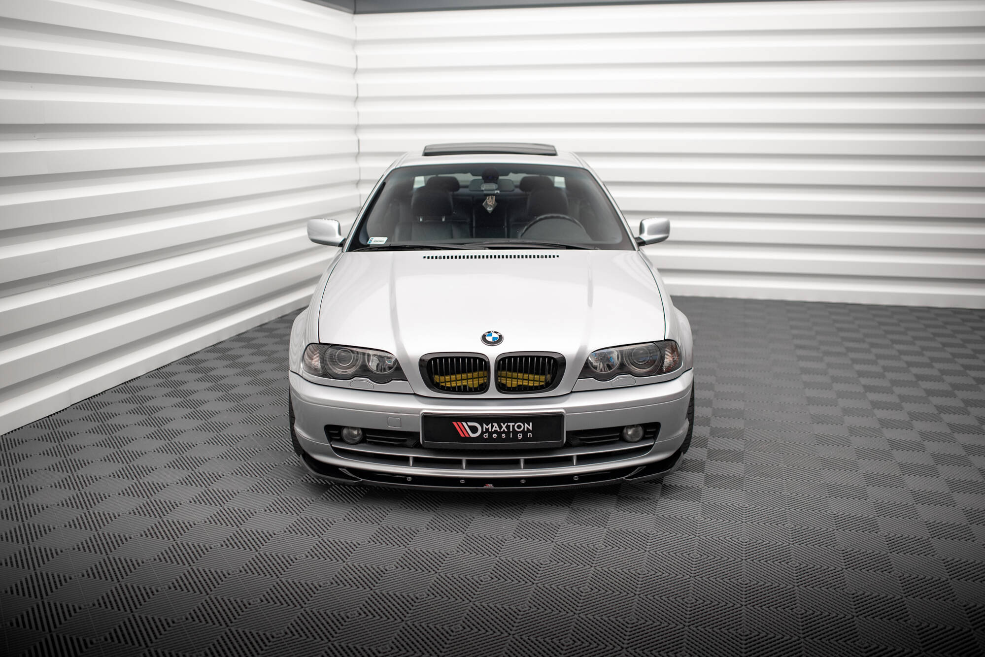 Street+ Spoilerlippe Front Ansatz V.1 passend für BMW 3er Coupe E46 schwarz Hochglanz