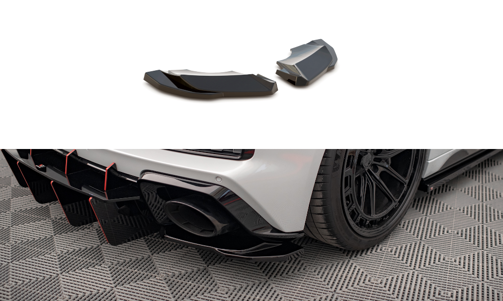 Street+ Heck Ansatz Flaps passend für Audi R8 Mk2 FL schwarz Hochglanz