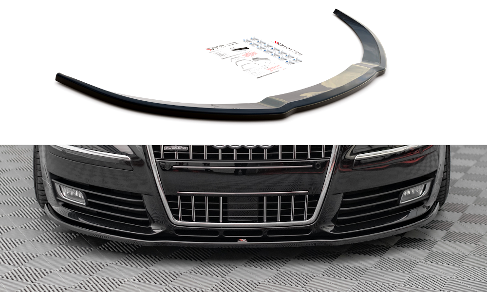 Street+ Spoilerlippe Front Ansatz passend für Audi S8 D3 schwarz Hochglanz