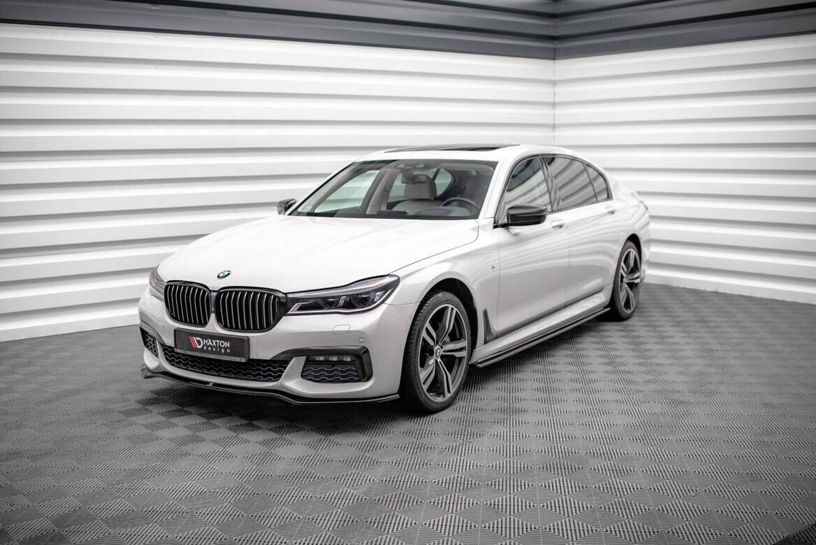 Street+ Seitenschweller Leisten V.1 passend für BMW 7 Lang M-Paket G12 schwarz Hochglanz