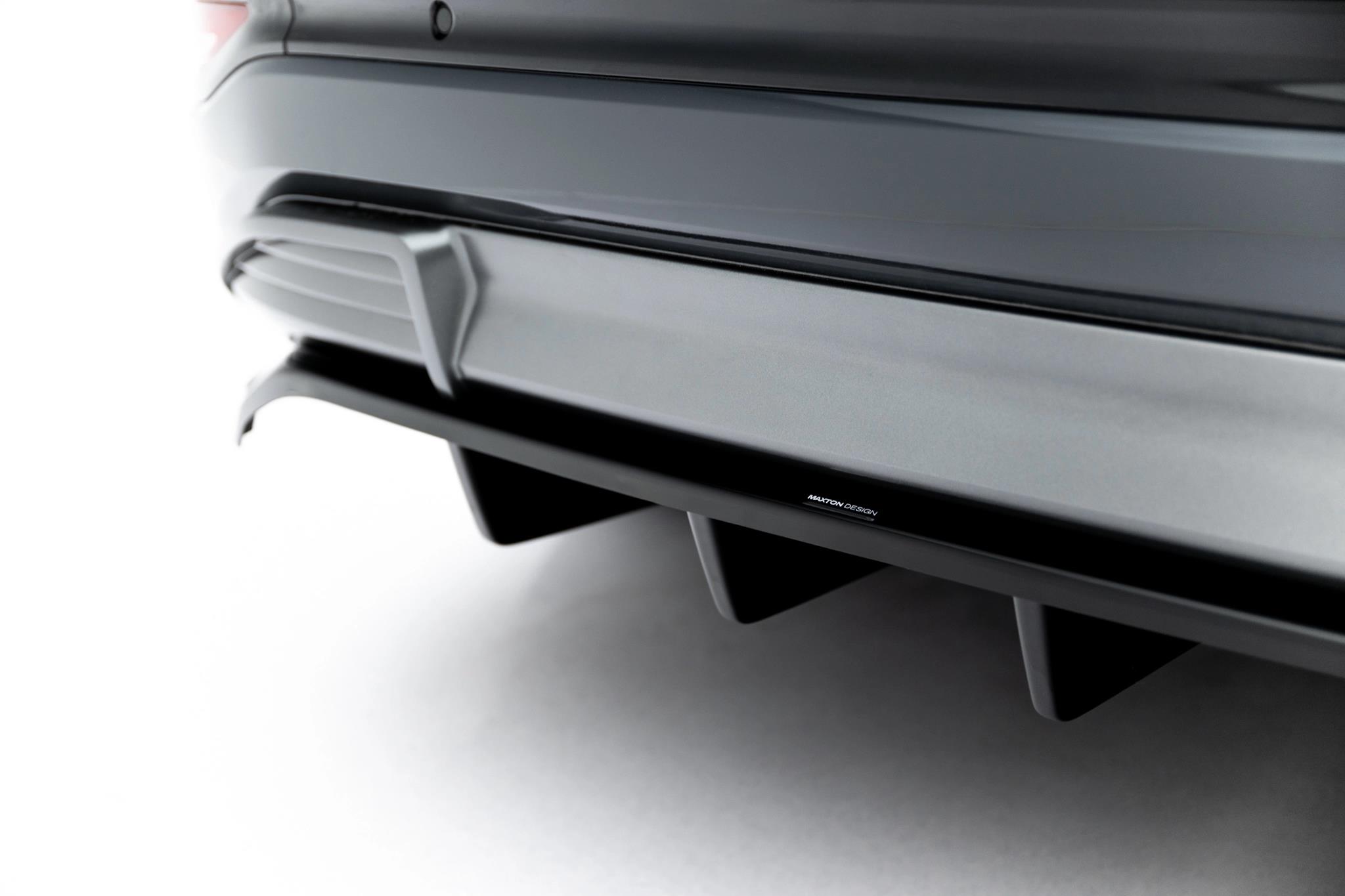 Diffusor Heckansatz passend für Audi Q6 e-tron S-Line / SQ6 e-tron SUV / Sportback Mk1 schwarz Hochglanz