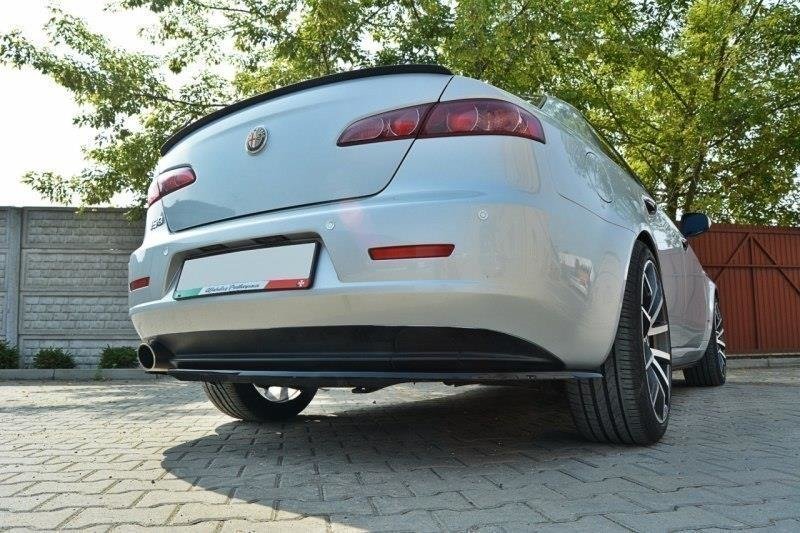 Street+ Mittlerer Diffusor Heck Ansatz RACE passend für Alfa Romeo 159 schwarz matt