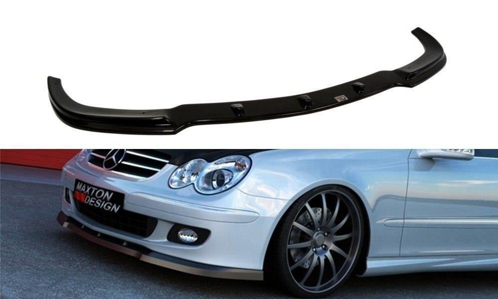Street+ Spoilerlippe Front Ansatz passend für Mercedes CLK W209 FL schwarz Hochglanz