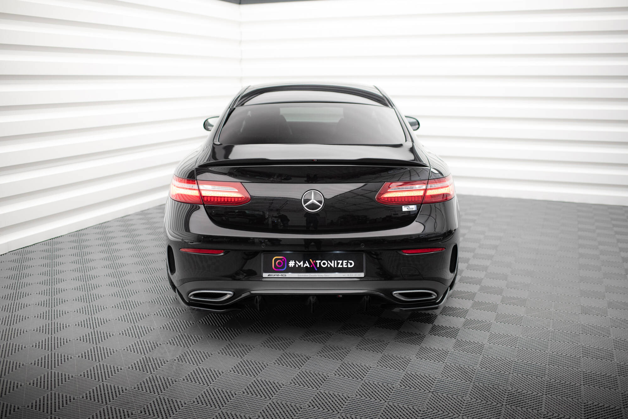 Spoiler CAP für Mercedes-Benz E-Klasse W213 Coupe C238 AMG-Line / 53 AMG schwarz Hochglanz
