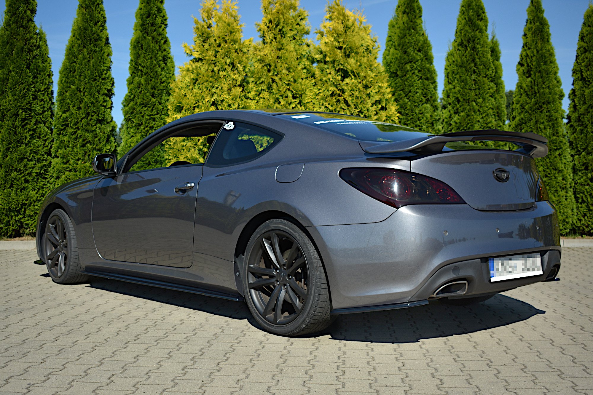 Seitenschweller Ansatz für Hyundai Genesis Coupe Mk1 schwarz Hochglanz
