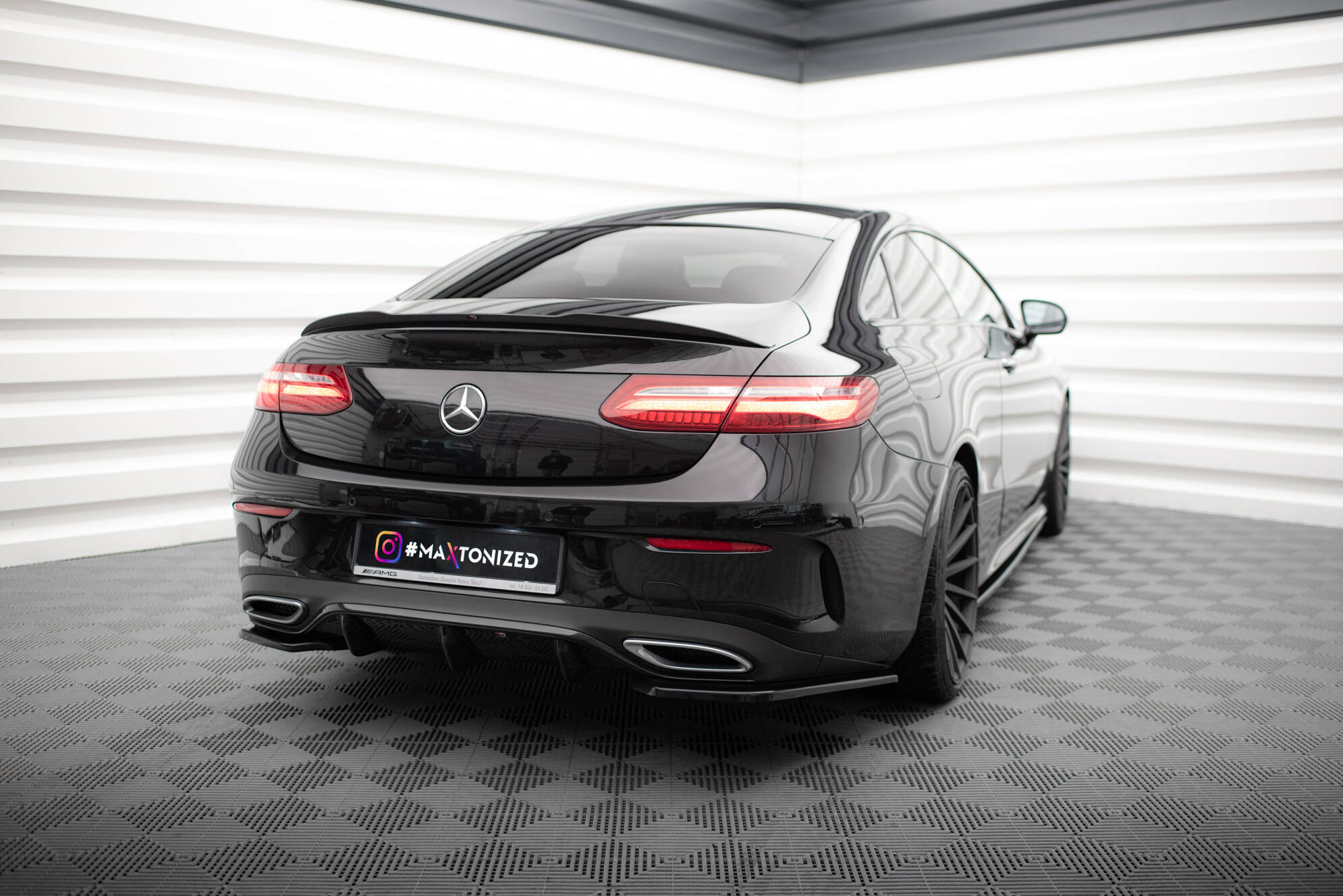 Spoiler CAP für Mercedes-Benz E-Klasse W213 Coupe C238 AMG-Line / 53 AMG schwarz Hochglanz