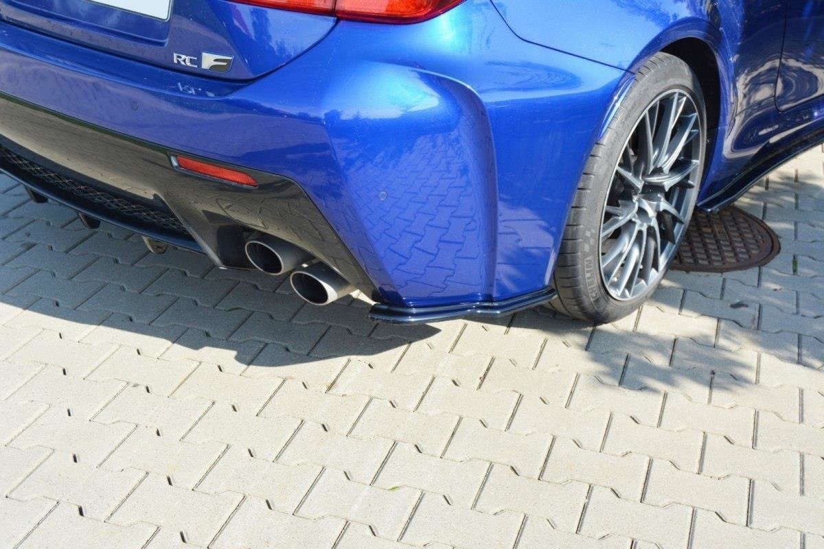 Heck Ansatz Flaps Diffusor für Lexus RC F schwarz Hochglanz