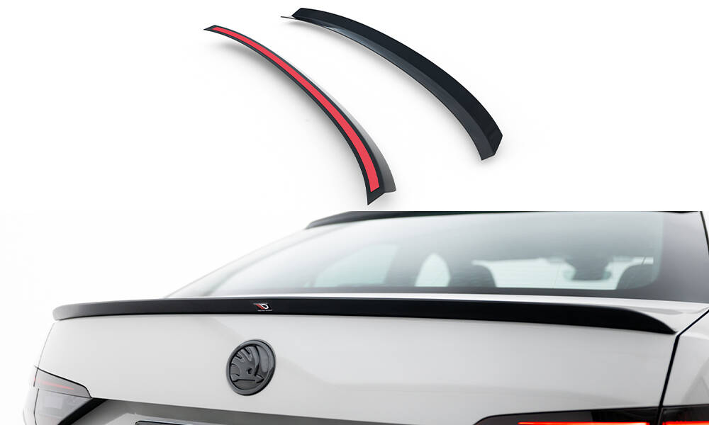 Spoiler CAP V.1 für Skoda Superb Liftback Mk3 / Mk3 Facelift schwarz Hochglanz