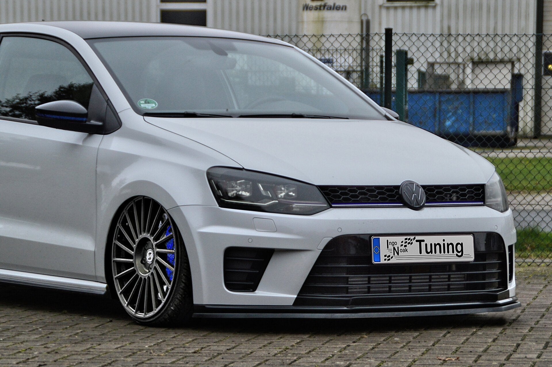 Cup Frontspoilerlippe für VW Polo WRC Schwarz Matt