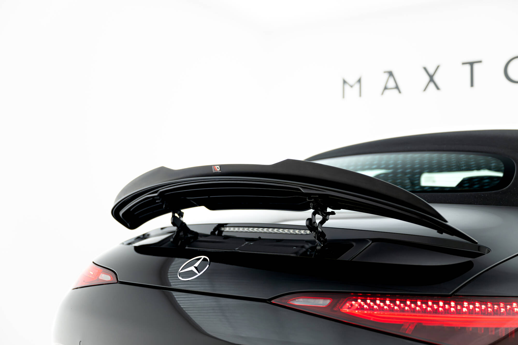 Heck Spoiler Aufsatz Abrisskante passend für Mercedes-AMG SL 63 R232 schwarz Hochglanz