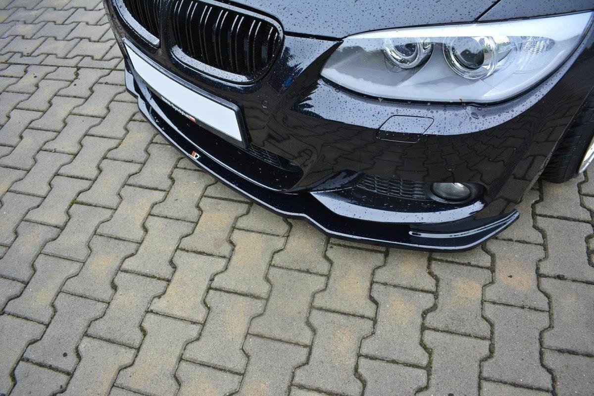 Front Ansatz V.2 für BMW 3er E92 M Paket FACELIFT schwarz Hochglanz