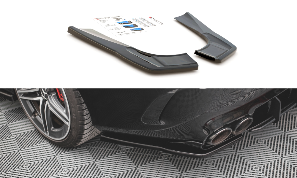 Street+ Heck Ansatz Flaps passend für Mercedes-AMG CLA 35 Aero / 45 Aero C118 schwarz Hochglanz