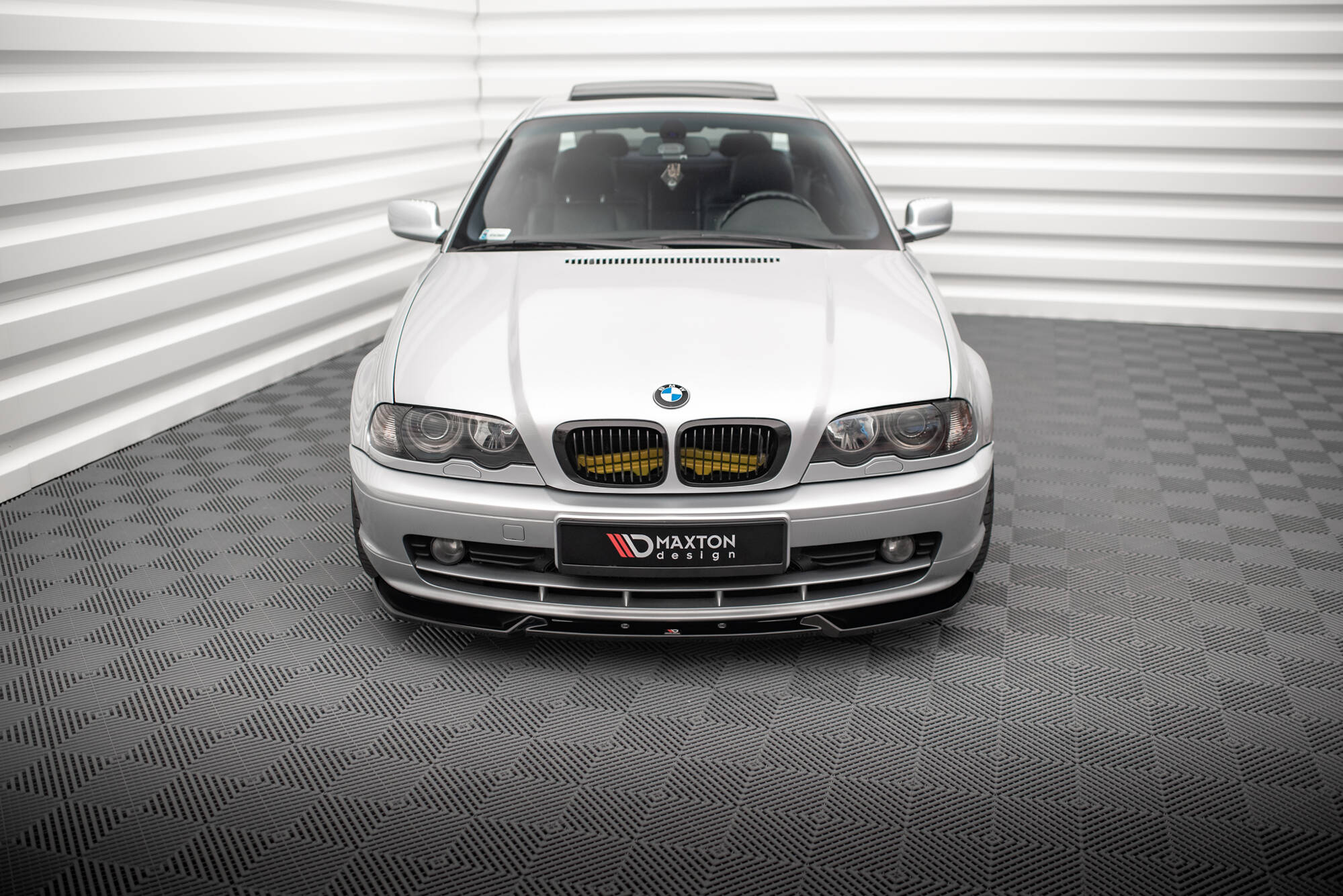 Street+ Spoilerlippe Front Ansatz V.3 passend für BMW 3er Coupe E46 schwarz Hochglanz