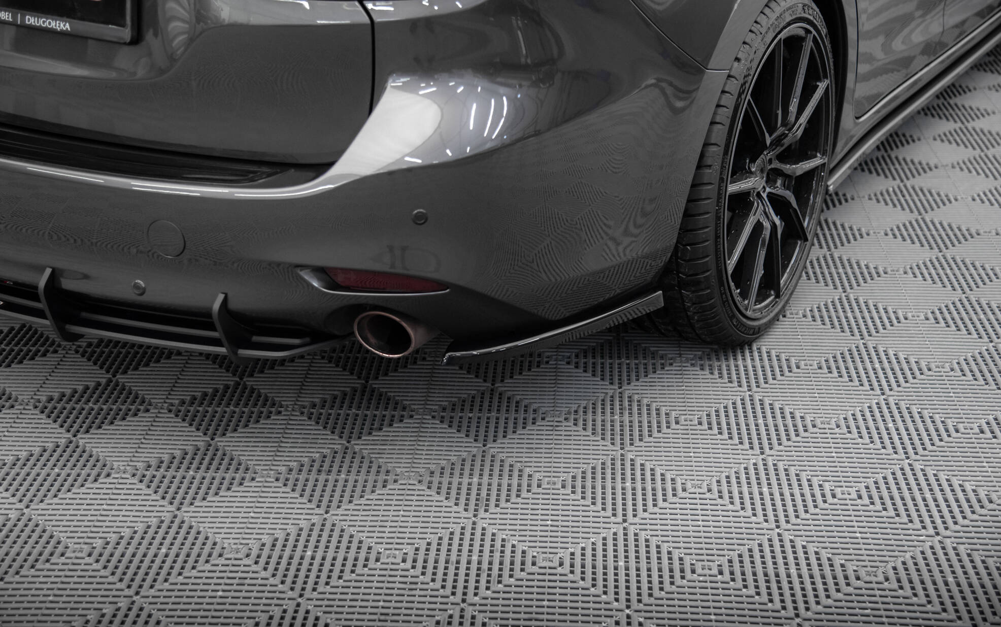 Street+ Heck Ansatz Flaps passend für Mazda 6 Kombi Mk3 FL schwarz Hochglanz