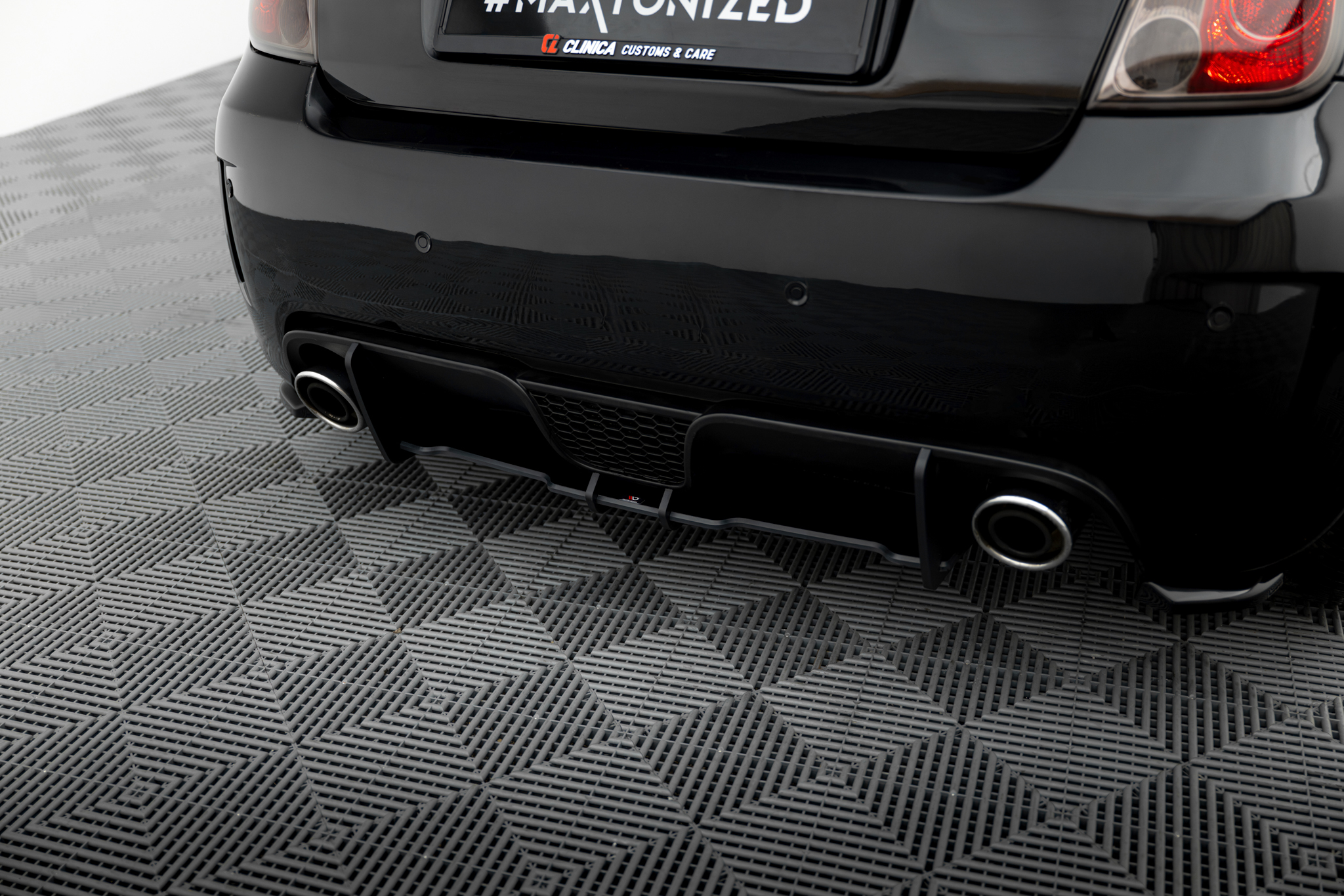 Heckansatz Diffusor passend für ABARTH 500 Mk1 schwarz matt