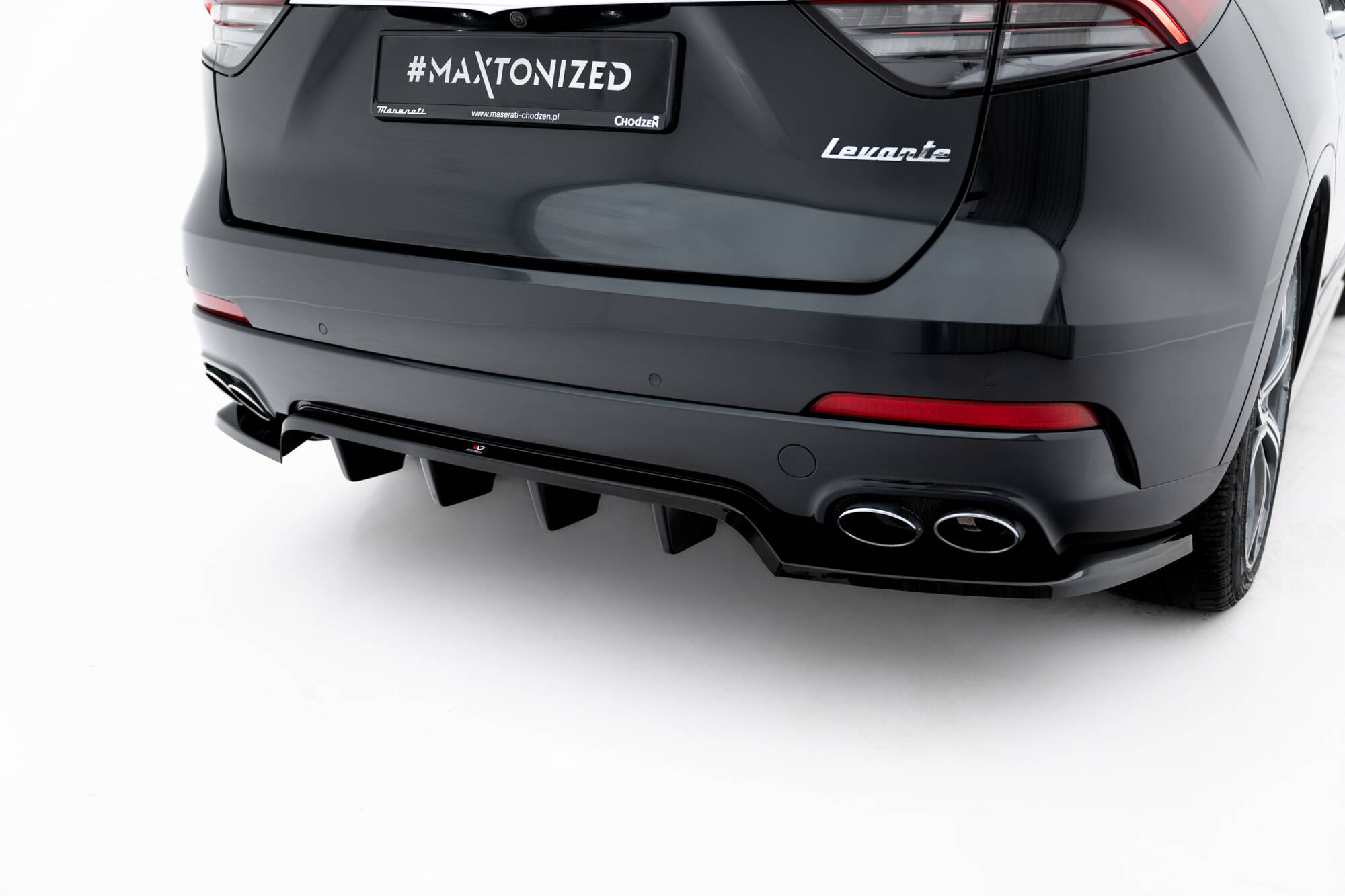 Diffusor Heckansatz passend für Maserati Levante GT Mk1 FL schwarz Hochglanz