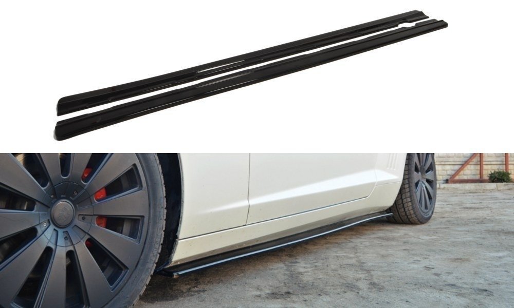 Street+ Seitenschweller Leisten passend für Chevrolet Camaro SS / Standard Mk5 schwarz Hochglanz