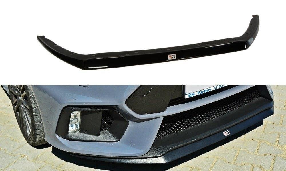 Street+ Spoilerlippe Front Ansatz V.2 passend für Ford Focus RS Mk3 schwarz Hochglanz