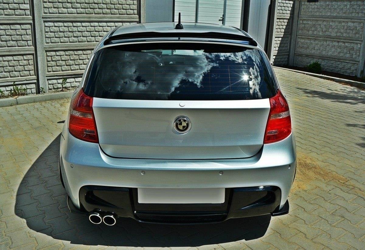 Heck Ansatz Flaps Diffusor für BMW 1er E87 Standard/M-Performance schwarz Hochglanz