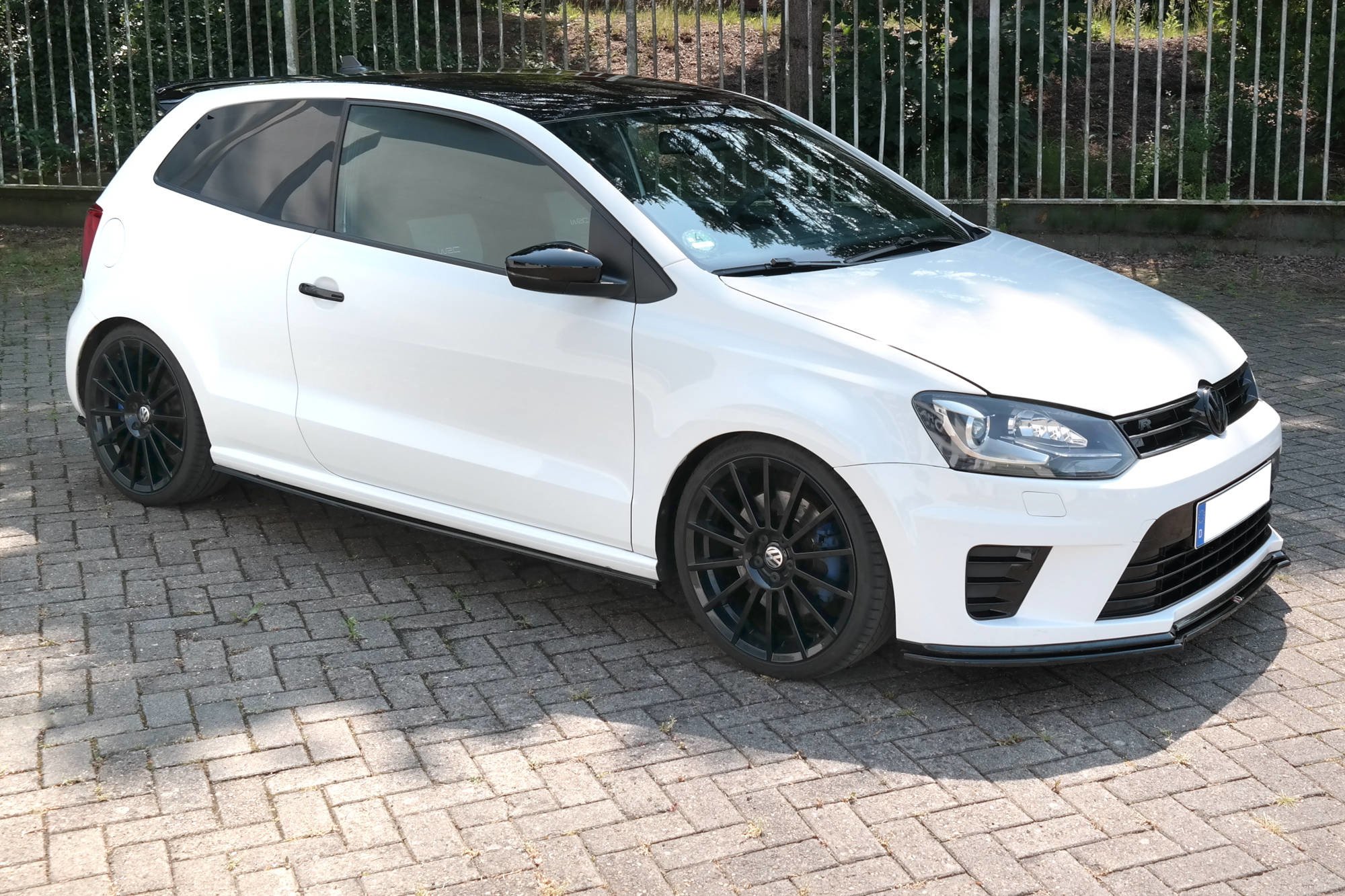 Street+ Seitenschweller Leisten passend für VW Polo WRC Mk5 schwarz Hochglanz