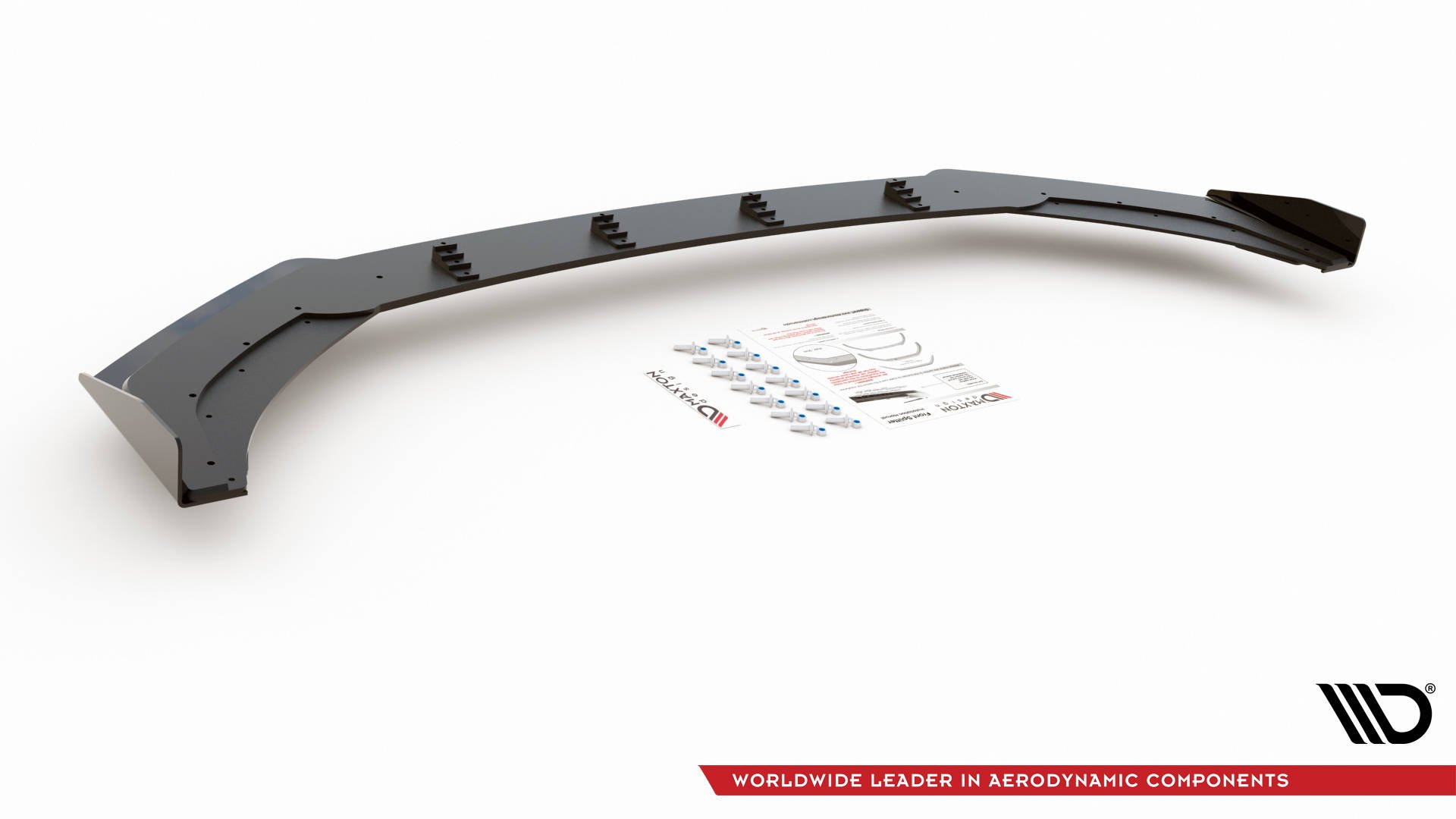 Street Pro Spoilerlippe Front Ansatz passend für VW Polo GTI Mk6 rot+ Hochglanz Flaps