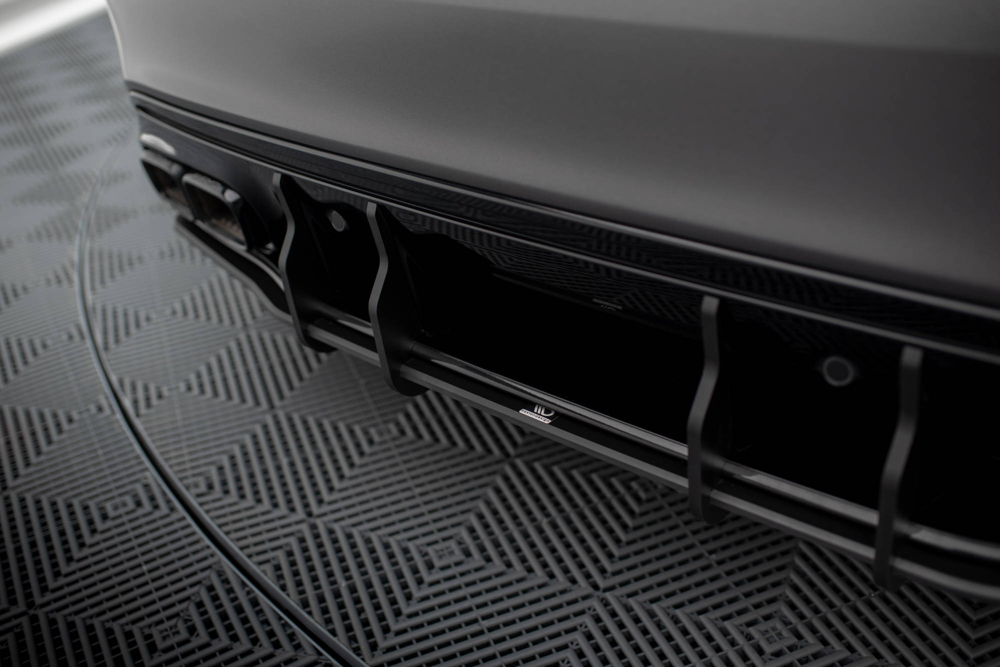 Street Pro Heckschürze Heck Ansatz Diffusor passend für Mercedes-AMG C63 Limousine / Kombi W205 FL rot