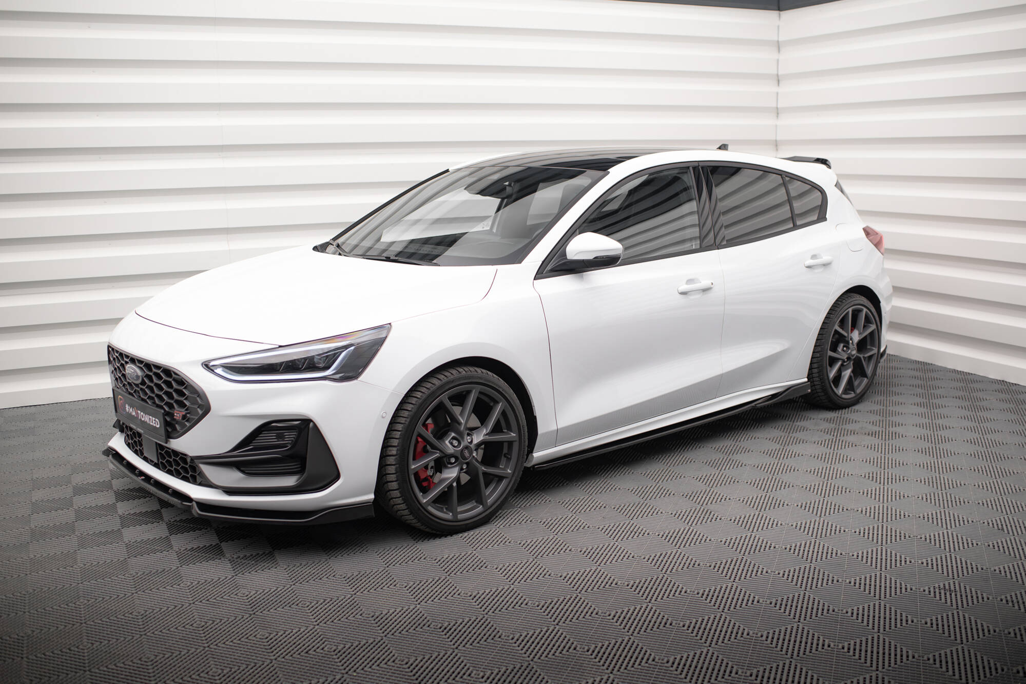 Seitenschweller Ansatz für V.4 Ford Focus ST / ST-Line Mk4 Facelift schwarz Hochglanz