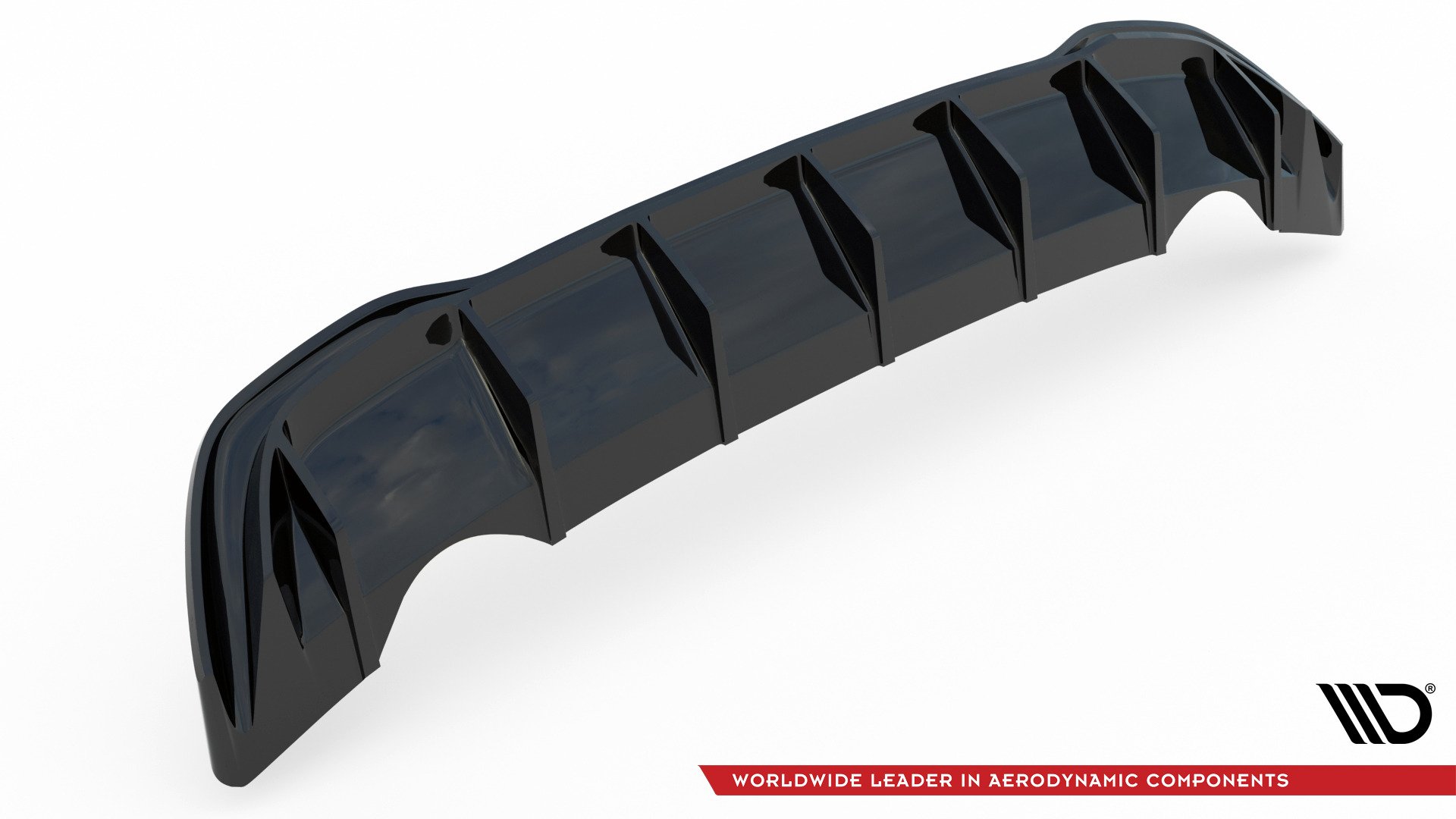 Diffusor Heck Ansatz für VW Golf Mk8 Facelift schwarz Hochglanz